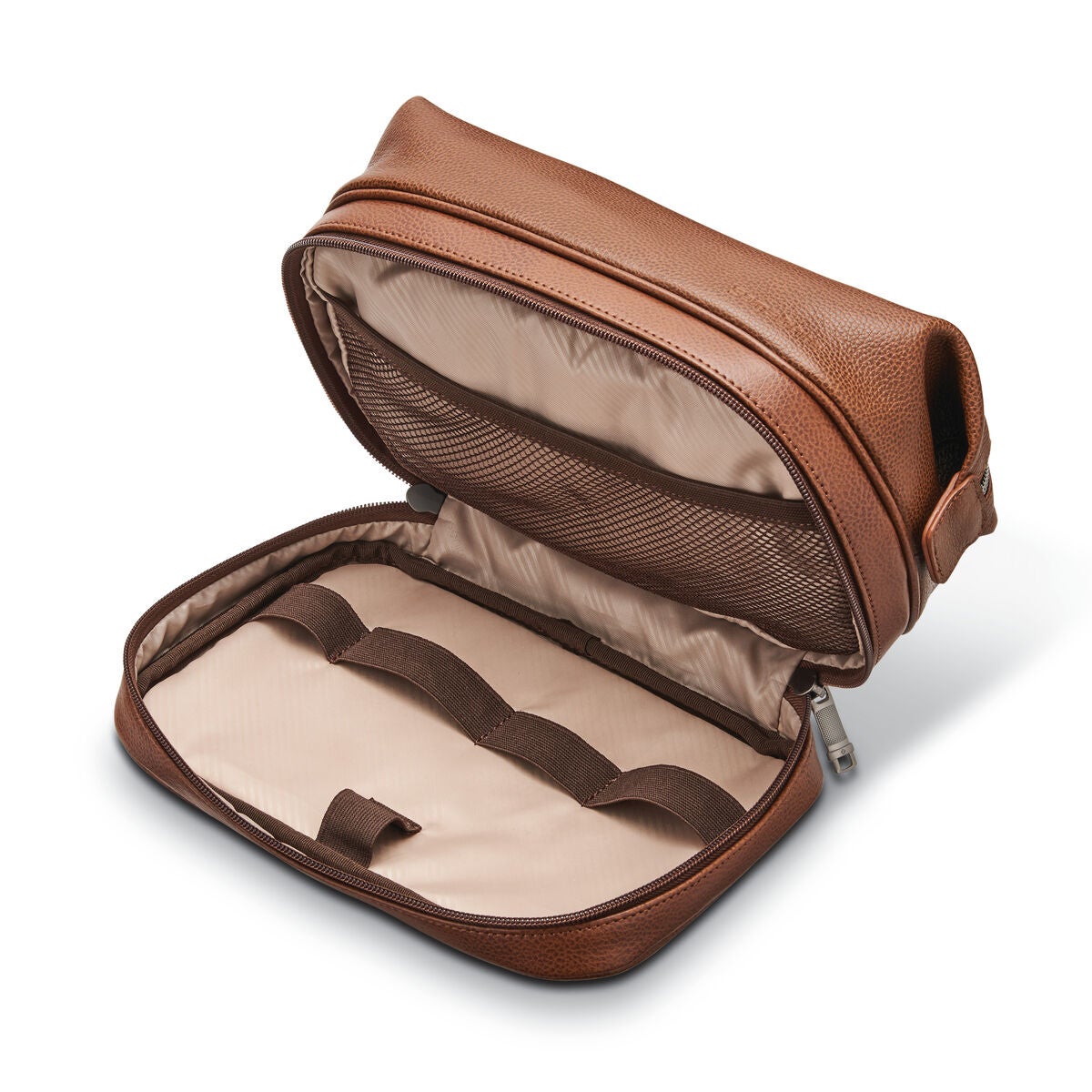 Classic Leather Zip Bottom Travel Kit