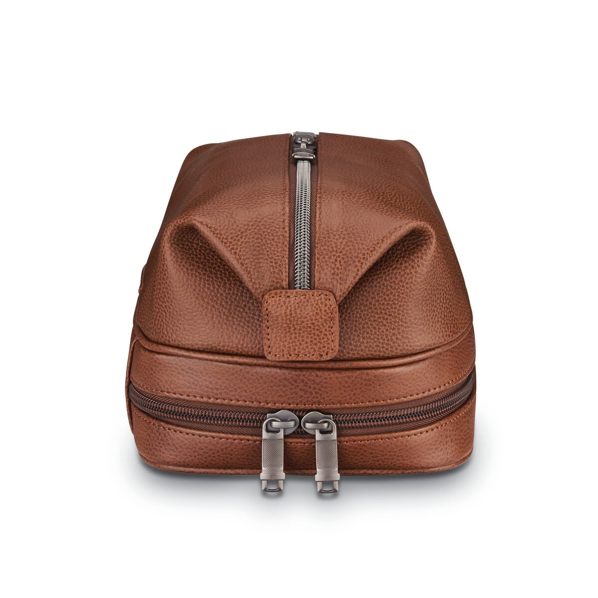 Classic Leather Zip Bottom Travel Kit